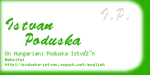 istvan poduska business card